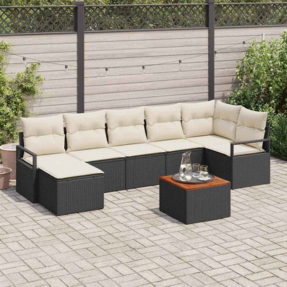 Havesofa Sæt Med Pude 8 Dele Polyrattan - Hovedbillede