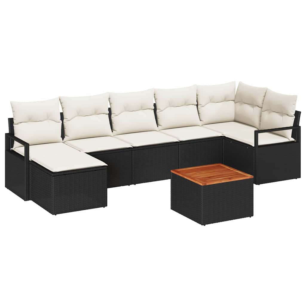 Havesofa Sæt Med Pude 8 Dele Polyrattan - Billede 2