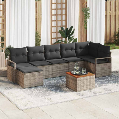 Havesofa Sæt Med Pude 8 Dele Polyrattan