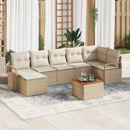 Havesofa Sæt Med Pude 8 Dele Polyrattan