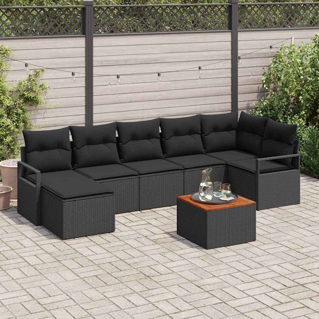 Havesofa Sæt Med Pude 8 Dele Polyrattan