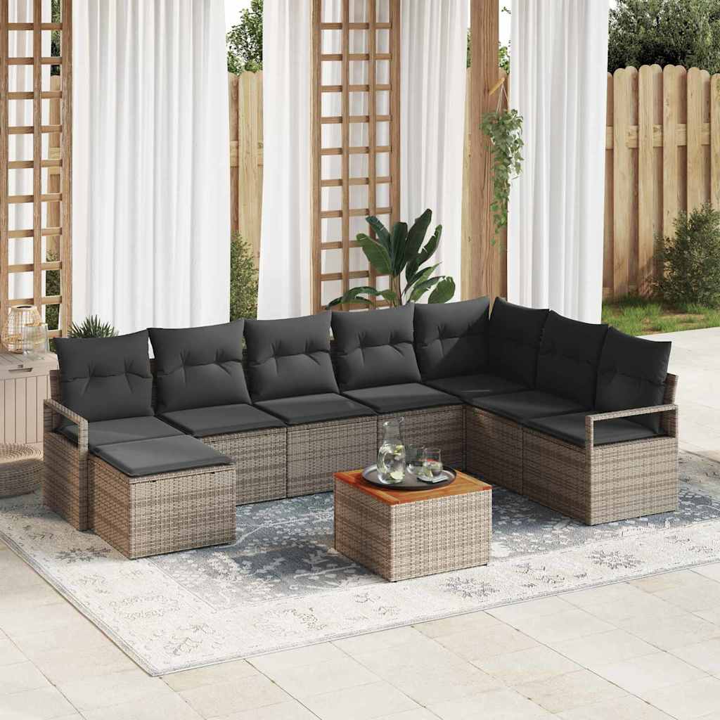 Havesofa Sæt 9 Stk. Polyrattan - Variant 3347741