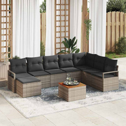 Havesofa Sæt 9 Stk. Polyrattan - Variant 3347741