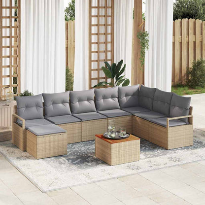 Havesofa Sæt 9 Stk. Polyrattan - Variant 3347742