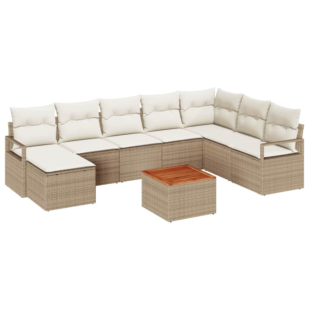 Havesofa Sæt 9 Stk. Polyrattan - Billede 2