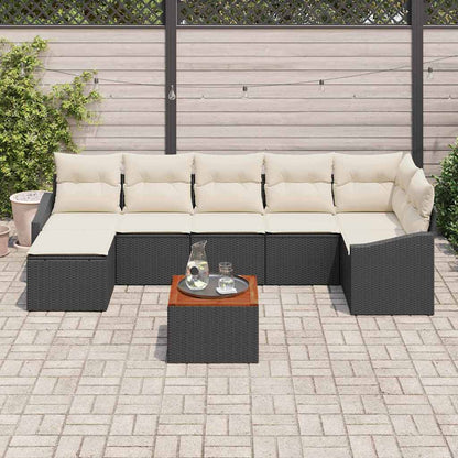 Havesofa Sæt Med Pude 8 Dele Polyrattan - Billede 3