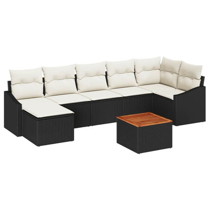 Havesofa Sæt Med Pude 8 Dele Polyrattan - Billede 2