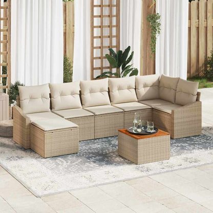 Havesofa Sæt Med Pude 8 Dele Polyrattan