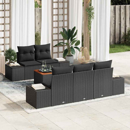 Havesofa Sæt Med Pude 6 Dele Polyrattan