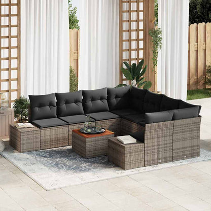 Havesofa Sæt Med Pude 9 Dele Polyrattan - Variant 3347937
