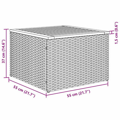 Havesofa Sæt Med Pude 9 Dele Polyrattan - Billede 13