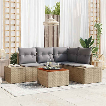 Havesofa Sæt 5 Stk. Polyrattan - Hovedbillede