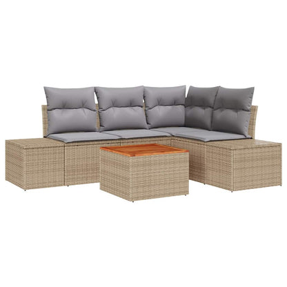 Havesofa Sæt 5 Stk. Polyrattan - Billede 2