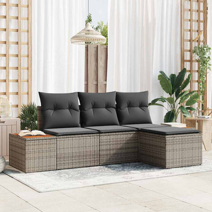 Havesofa Sæt Med Pude Med Pude 4 Dele Polyrattan