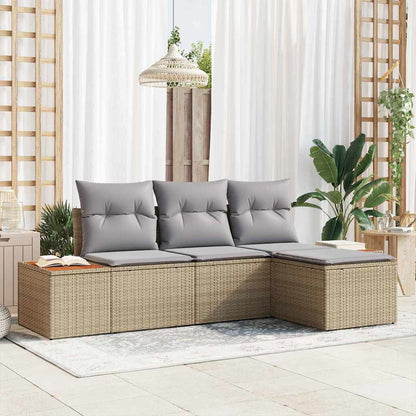 Havesofa Sæt Med Pude Med Pude 4 Dele Polyrattan
