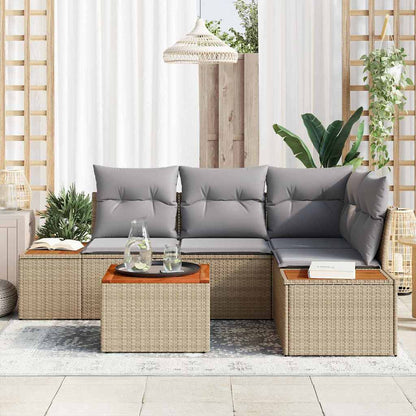 Havesofa Sæt 5 Stk. Poly Rattan - Billede 3