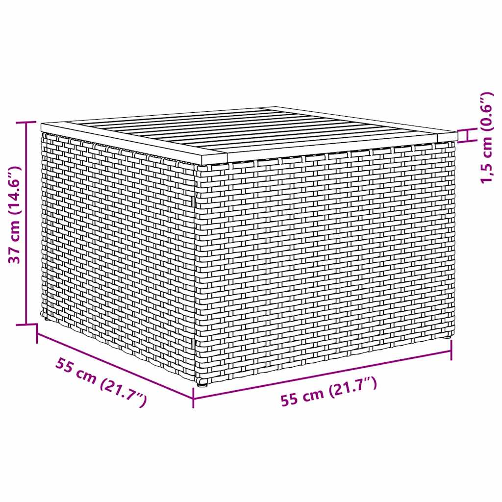 Havesofa Sæt 5 Stk. Poly Rattan - Billede 13