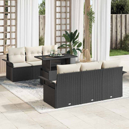 Havesofa Sæt Med Pude 7 Dele Polyrattan - Hovedbillede
