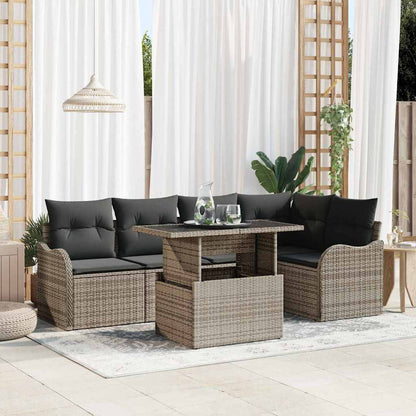 Spisestuesæt 6 Stk. Poly Rattan - Variant 3348465
