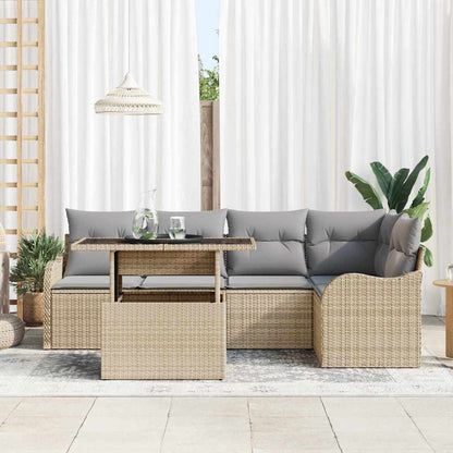 Spisestuesæt 6 Stk. Poly Rattan - Billede 3