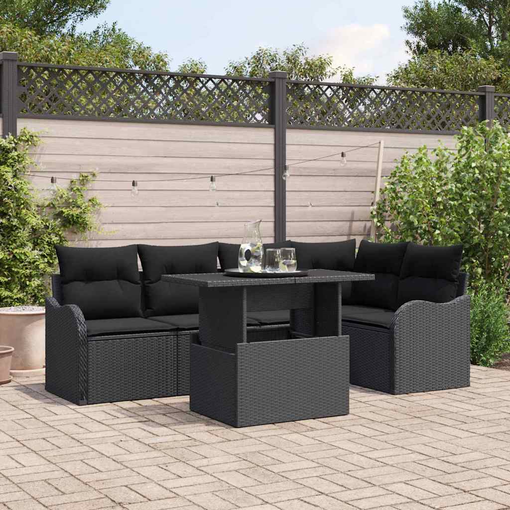 Spisestuesæt 6 Stk. Poly Rattan - Variant 3348469