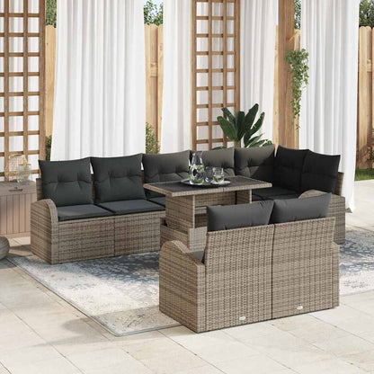 Havesofa Sæt Med Opbevaring 9 Dele Polyrattan - Variant 3348665