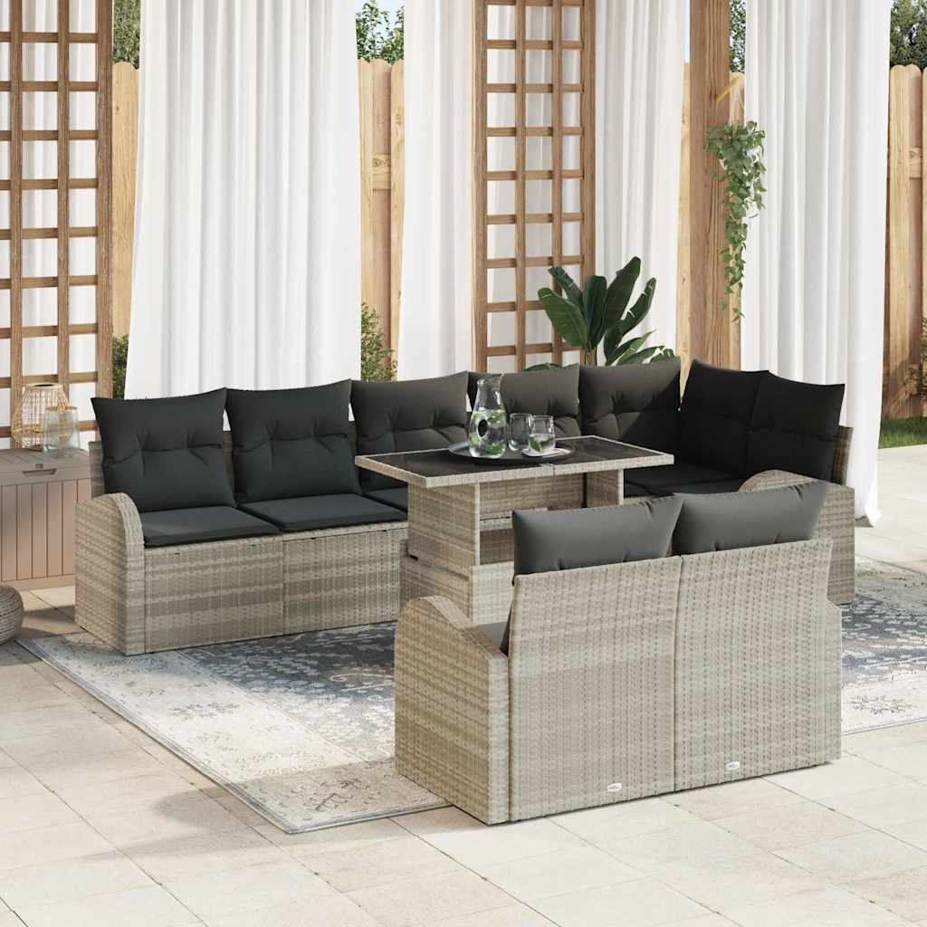 Havesofa Sæt Med Opbevaring 9 Dele Polyrattan - Variant 3348668