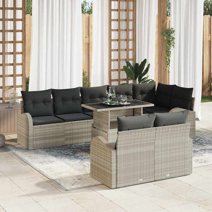 Havesofa Sæt Med Opbevaring 9 Dele Polyrattan - Variant 3348668