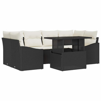 Havesofa Sæt Med Pude 7 Dele Polyrattan - Billede 2