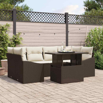 Havesofa Sæt Med Pude 7 Dele Polyrattan - Variant 3348934