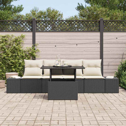 Sofa Sæt Med Pude 5 Dele Polyrattan - Billede 3