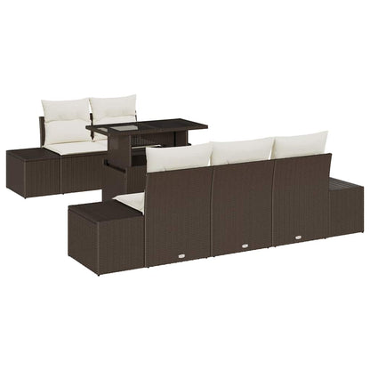 Sofa Sæt Med Pude 6 Dele Og Polyrattan - Billede 2