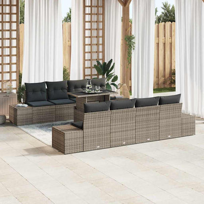 Havesofa Sæt Med Pude 9 Dele Polyrattan - Variant 3349145