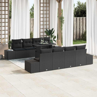 Havesofa Sæt Med Pude 9 Dele Polyrattan - Variant 3349149
