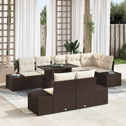 Havesofa Sæt Med Pude 9 Dele Polyrattan - Variant 3349204