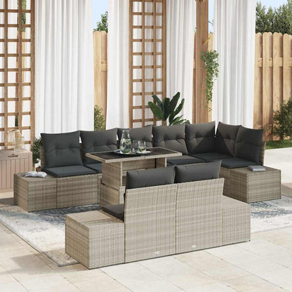 Havesofa Sæt Med Pude 9 Dele Polyrattan - Variant 3349208