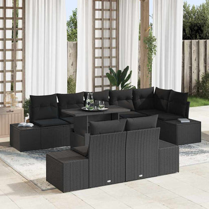 Havesofa Sæt Med Pude 9 Dele Polyrattan - Variant 3349209