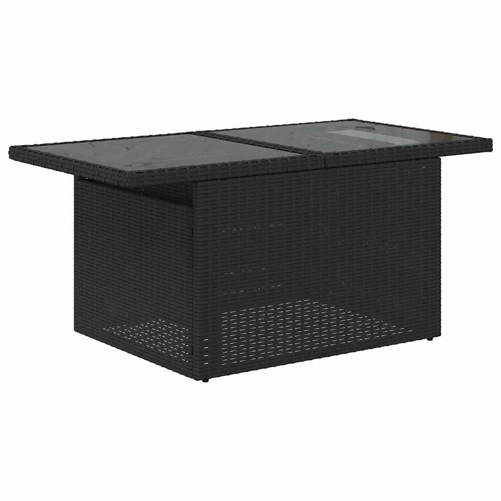 Havesofa Sæt 9 Stk. Sort Og Cream Polyrattan - Billede 6