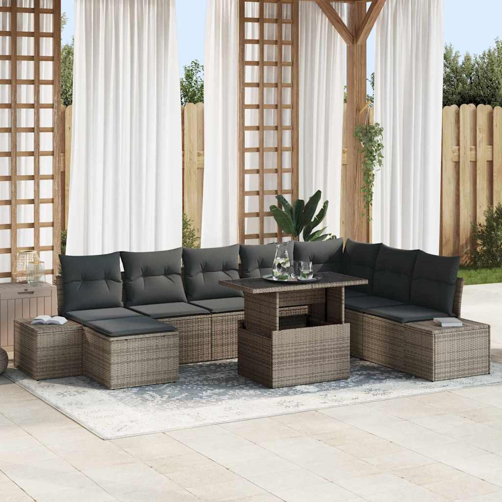 Havesofa Sæt 9 Stk. Polyrattan - Variant 3349235
