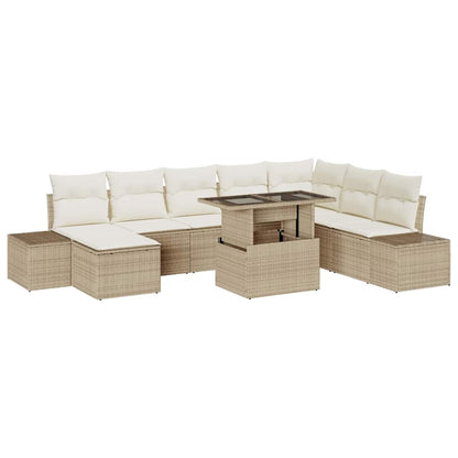 Havesofa Sæt 9 Stk. Polyrattan - Billede 2