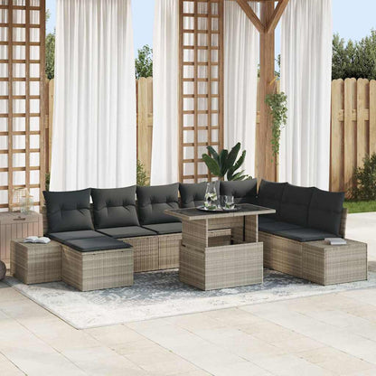 Havesofa Sæt 9 Stk. Polyrattan - Variant 3349238