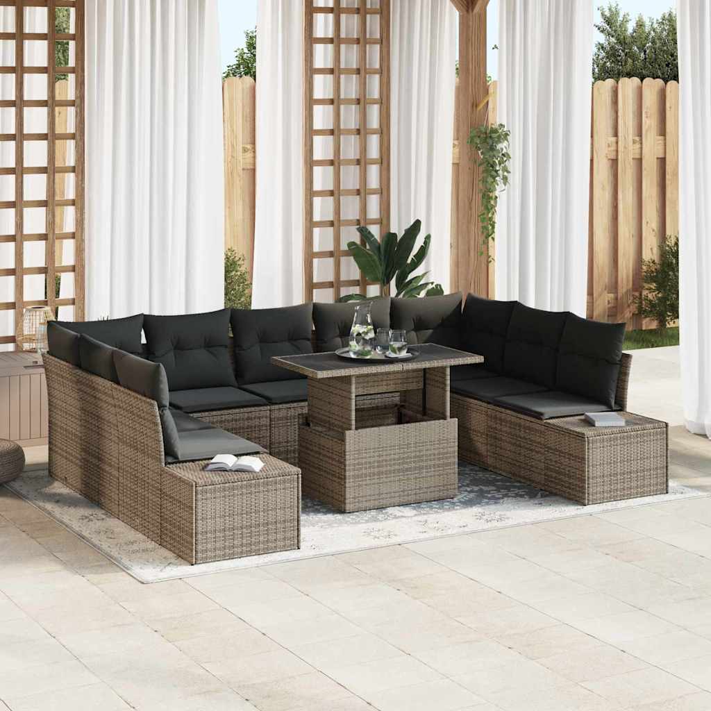 Havesofa Sæt 10 Stk. Polyrattan - Variant 3349245