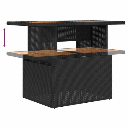 Havesofa Sæt 8 Stk. Sort Og Cream Polyrattan - Billede 10