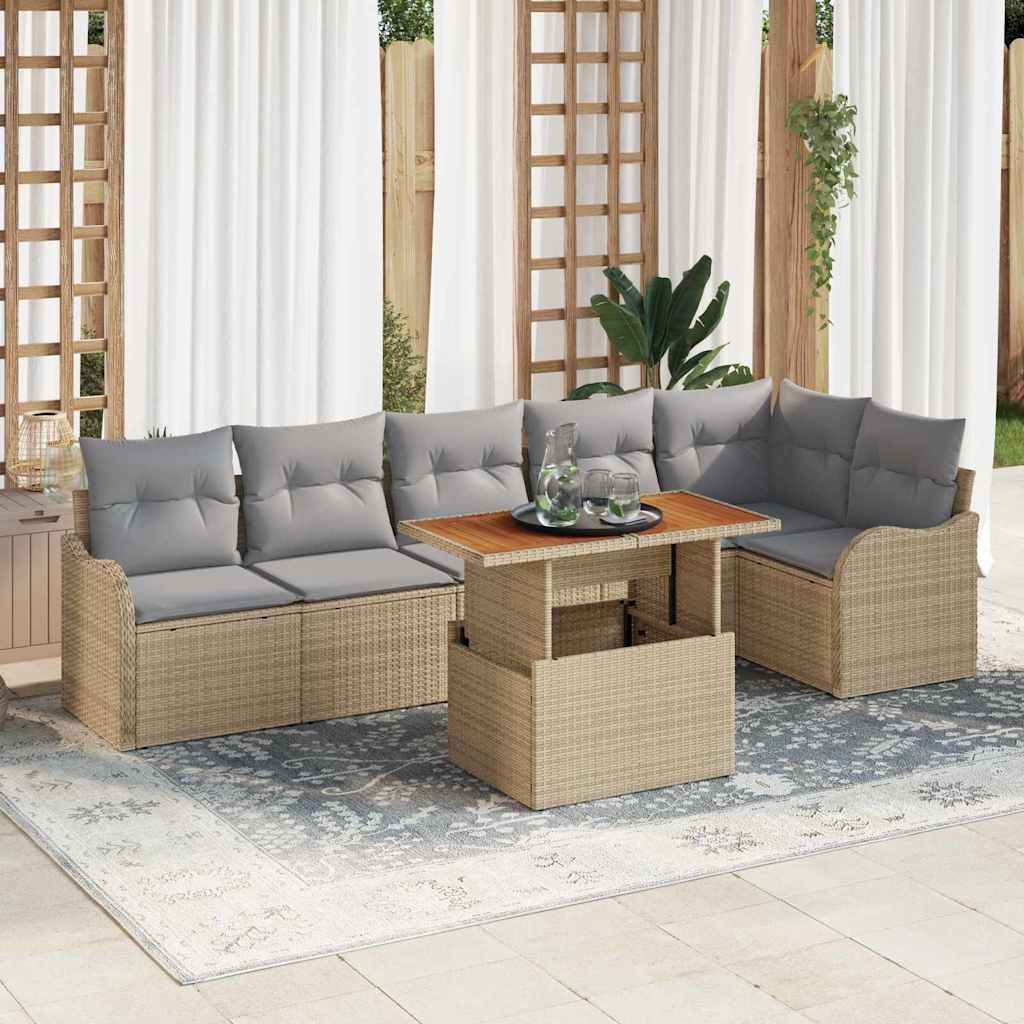 Havesofa Sæt Med Pude 7 Dele - Variant 3349468