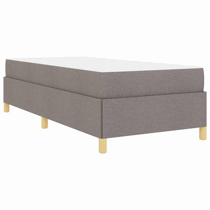 Box Spring Seng Med Madras Taupe Og Hvid 90 X 190 Cm Stof - Billede 8