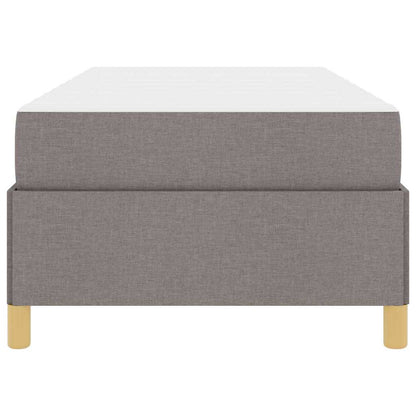 Box Spring Seng Med Madras Taupe Og Hvid 90 X 190 Cm Stof - Billede 6