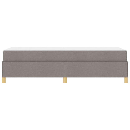 Box Spring Seng Med Madras Taupe Og Hvid 90 X 190 Cm Stof - Billede 7