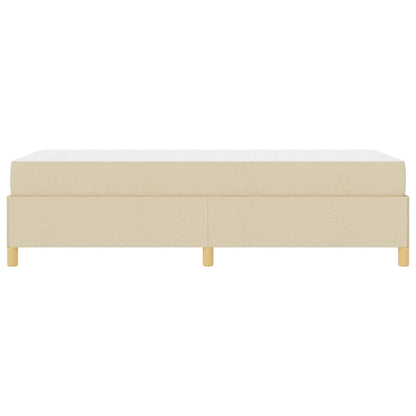 Box Spring Seng Med Madras Hvid Og Creme 90 X 190 Cm Stof - Billede 7