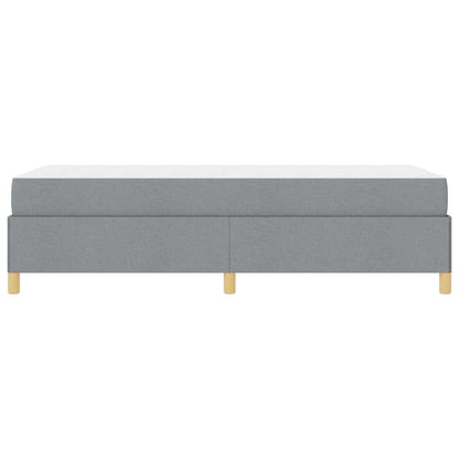 Box Spring Seng Lys Grå Og Hvid Og Lys Grå 90 X 200 Cm Stof - Billede 7
