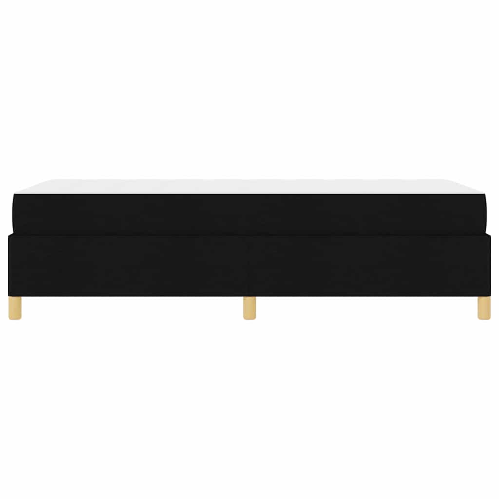 Box Spring Seng Sort Og Hvid Og Sort 100 X 200 Cm Stof - Billede 8